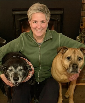 Maribeth and her dogs.